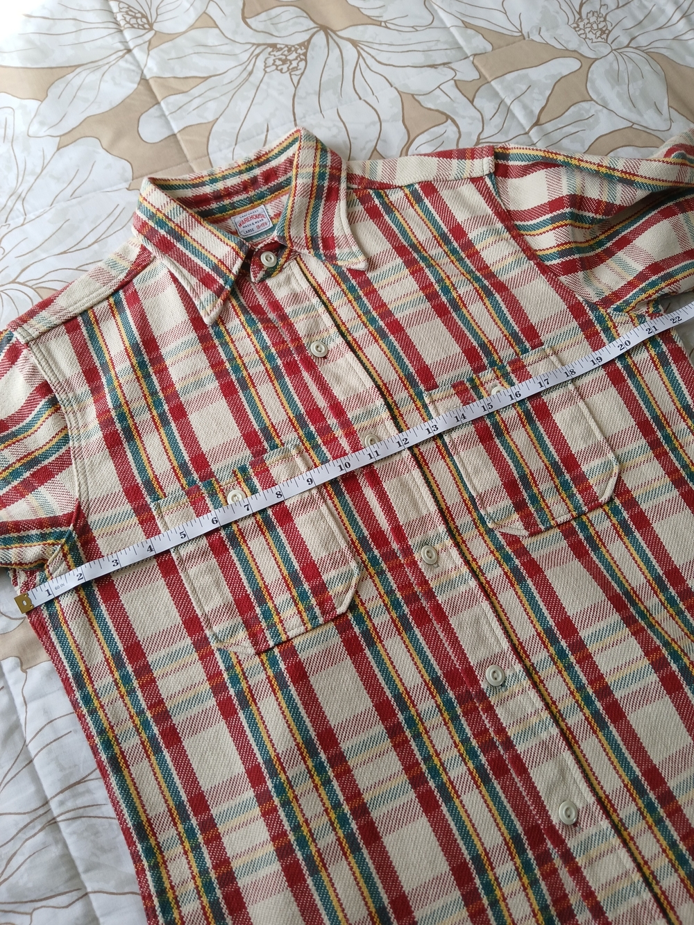 Warehouse & Co 3104 Plaid Flannel Shirt - Red/Yellow - Picture 6 of 12